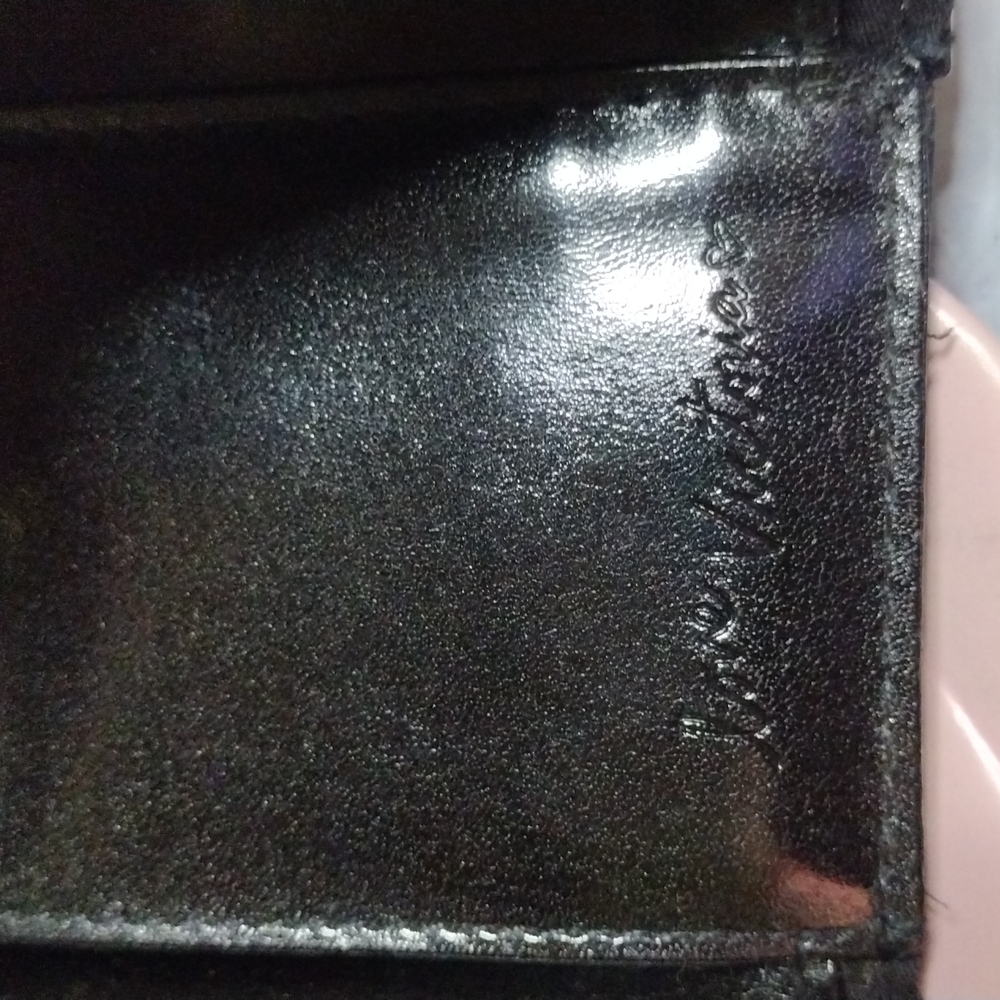 Victoria's Secret Black Faux Patent Leather Quilted  Wallet NWT - Picture 6 of 13